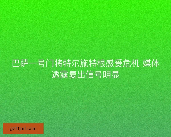 巴萨一号门将特尔施特根感受危机 媒体透露复出信号明显